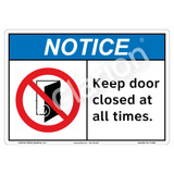 Notice/Keep Door Closed Sign (F1334-)