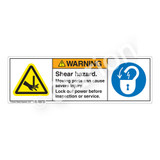 Warning/Shear Hazard Label (H1001/6011-7EWH)