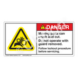 Danger/Moving Parts Label (H1014-02DH)