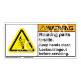 Warning/Rotating Parts Label (H1028-4GWH)
