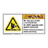 Warning/Moving Parts Can Crush Label (H1042-02WH)