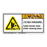 Warning/Crush Hazard Label (H1042-X61WH)