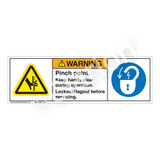 Warning/Pinch Point Label (H1099/6011-K54WH)