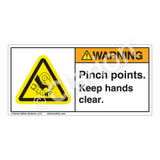 Warning/Pinch Points Label (H1117-EPWH)
