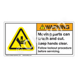 Warning/Moving Parts Label (H1143-388WHP)