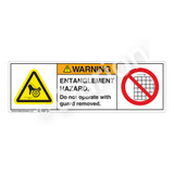Warning/Entanglement Hazard Label (H1157/6060-VNWH)