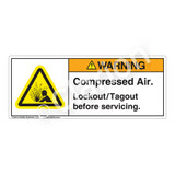 Warning/Compressed Air Label (H4005-524WH)