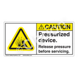 Caution/Pressurized Devices Label (H4005-B61CH)
