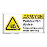 Caution/Pressurized Device Label (H4005-NBCH)