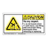 Caution/Heavy Object Label (H5101-BKCH)