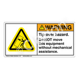 Warning/Tip Over Hazard Label (H5157-VTWH)