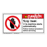 Danger/Stay Clear Label (H6008-44DH)