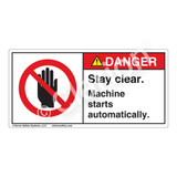 Danger/Stay Clear Label (H6008-KDDH)