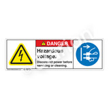 Danger/Hazardous Voltage Label (H6010/6032-CJDH)
