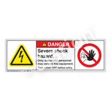 Danger/Severe Shock Label (H6010/6062-KEDH)