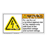 Warning/For Continued Protection Label (H6010-236WH)