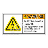 Warning/Electric Shock Hazard Label (H6010-320WH)