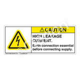 Caution/High Leakage Current Label (H6010-459CH)