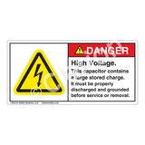 Danger/High Voltage Label (H6010-7SDH)