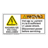Warning/Hazardous Voltage Label (H6010-AXWH)
