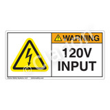 Warning/120V Input Label (H6010-C92WH)