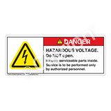 Danger/Hazardous Voltage Label (H6010-GBDH)