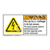 Warning/Hazardous Voltage Label (H6010-J39WH)