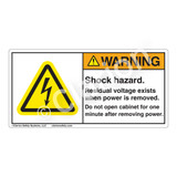 Warning/Shock Hazard Label (H6010-N92WH)