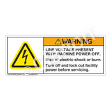 Warning/Line Voltage Present Label (H6010-PKWH)
