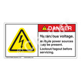 Danger/Hazardous Voltage Label (H6010-SBDH)