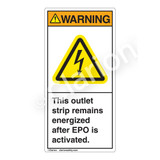 Warning/This Outlet Strip Label (H6010-X19WV)