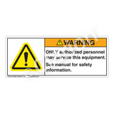 Warning/Only Authorized Label (H6014-08WH)