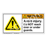 Warning/Avoid Injury Label (H6014-158WH)