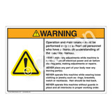 Warning/Operation and Maintenance Label (H6014-9UWHP-)