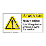 Caution/Heavy Object Label (H6014-RGCH)
