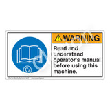 Warning/Read and Understand Manual (H6161-TUWH) Label