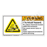 Warning/Chemical Hazard Label (H6023-431WH)