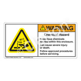 Warning/Chemical Hazard Label (H6023-BMWH)