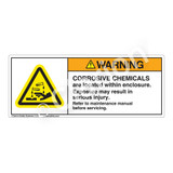 Warning/Corrosive Chemicals Label (H6023-NHWH)
