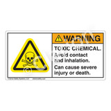 Warning/Toxic And Corrosive (HMS-9XWH) Label
