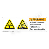 Warning/Infrared Radiation Source Label (H6027/6043-3RWH)