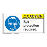 Caution/Eye Protection Required Label (H6040-NWCH)
