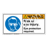 Warning/Risk Of Eye Injury Label (H6040-NXWH)