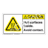 Caution/Hot Surfaces Inside Label (H6043-C35CH)