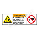 Warning/Magnetic Field Label (H6048/6063-4TWH)