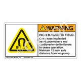 Warning/High Magnetic Field Label (H6048-AW9WH)