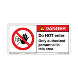 Danger/Do Not Enter Label (H6062-P7DH)