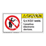 Caution/Do Not Weld Label (H6100-16CH)