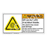 Warning/Ultraviolet Radiation Label (H6123-VKWH)