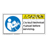 Caution/Consult Technical Manual Label (H6127-NYCH)